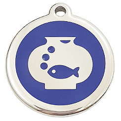 Stainless Steel Fish Tank blue Tag-Pet ID Tag-Pet Tag-FulgorDesign